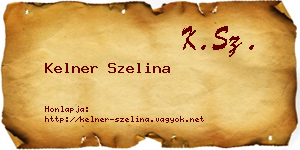 Kelner Szelina névjegykártya